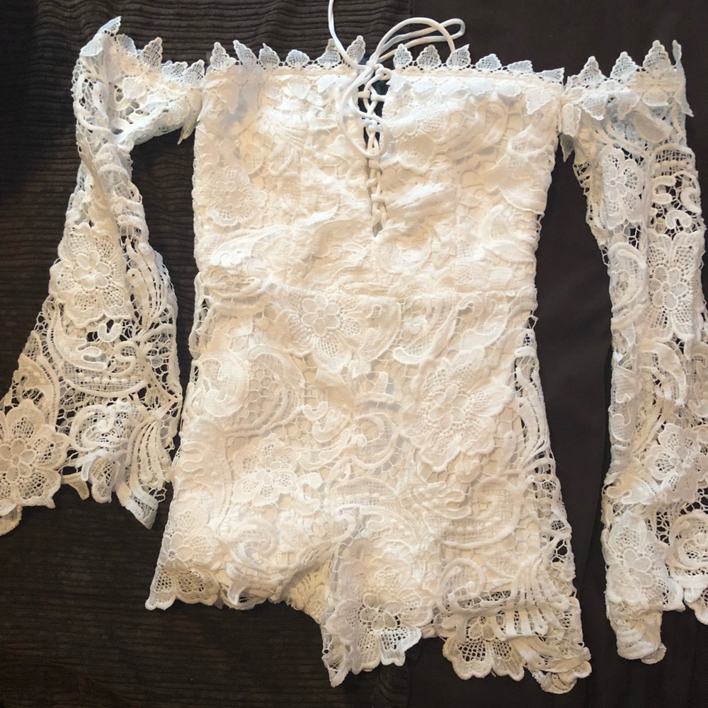 Fashion Nova White Romper